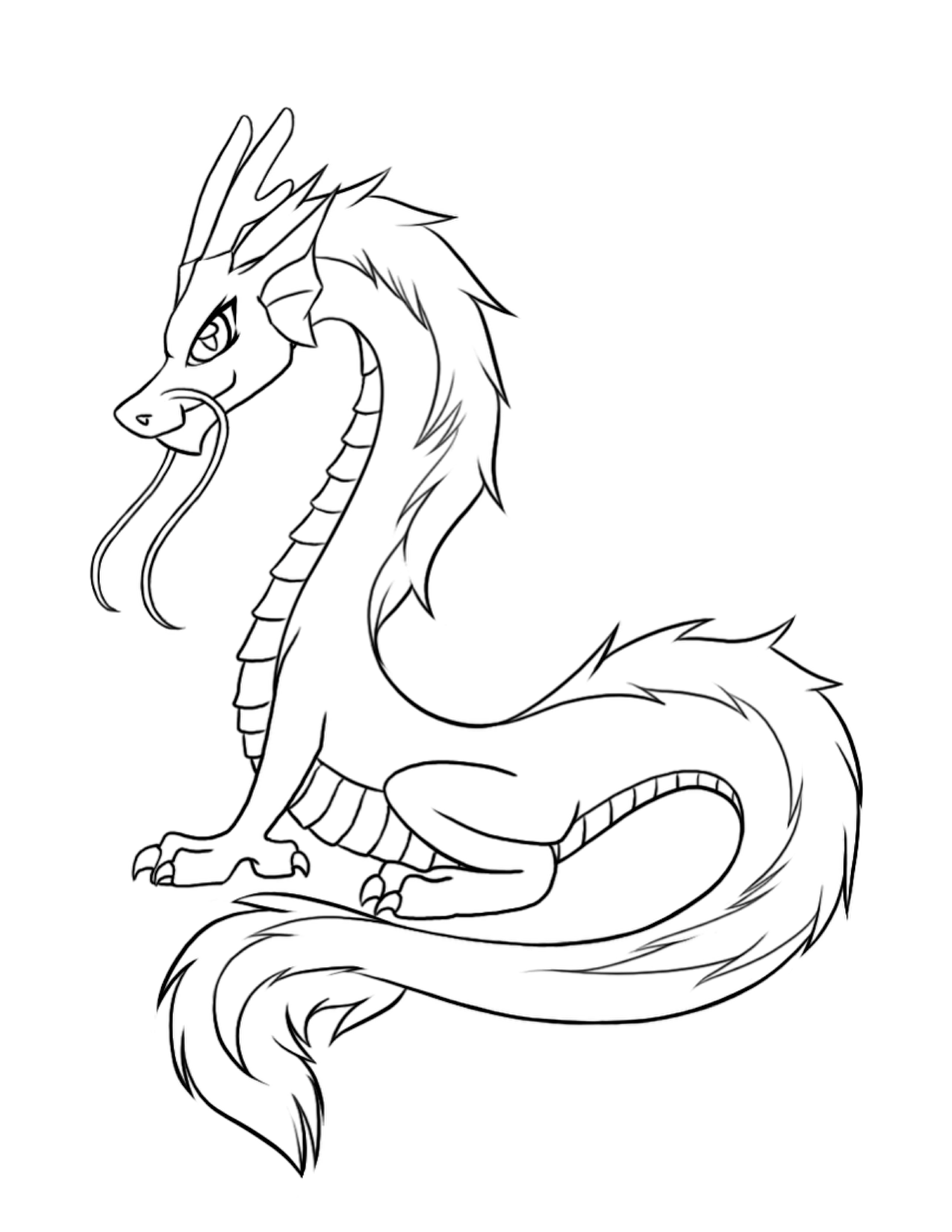 Chinese Dragon Coloring Pages Printable 1275x1650 Chinese Dragon Coloring Pages Printable