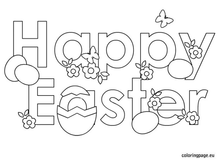 768x568 Easter Coloring Pages Easy Best Of Happy Page And Book Printable