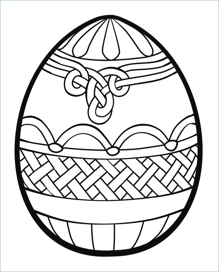 736x911 Easy Easter Egg Coloring Page For Preschool