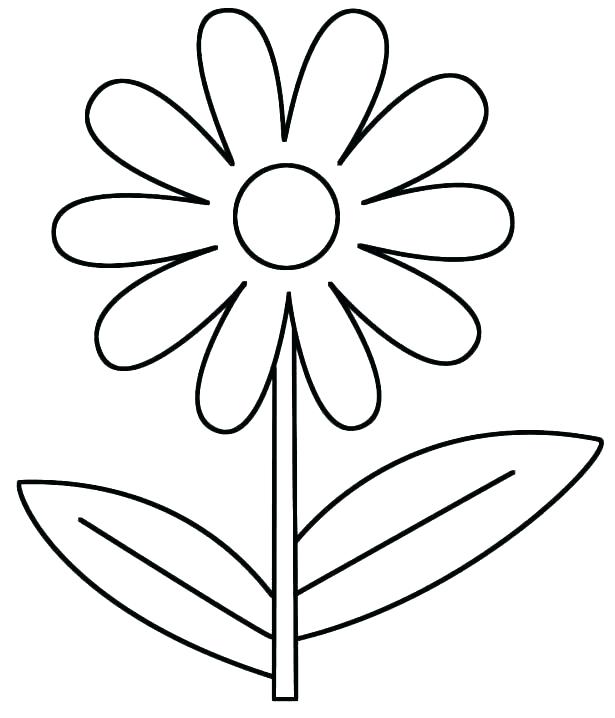 Easy Flower Coloring Pages Flower Coloring Pages Free Flower 615x718 Easy Flower Coloring Pages Flower Coloring Pages Free Flower