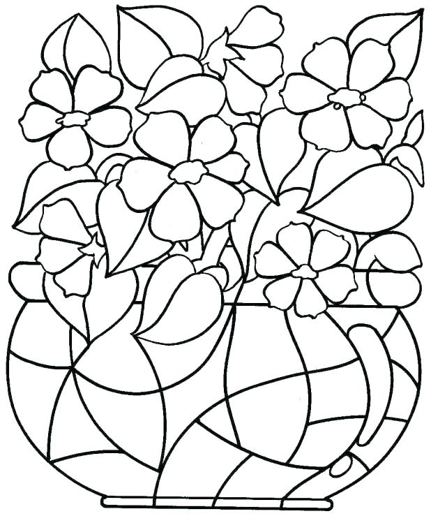 Appealing Easy Flower Coloring Pages Fancy Design Ideas Printable 618x739 Appealing Easy Flower Coloring Pages Fancy Design Ideas Printable