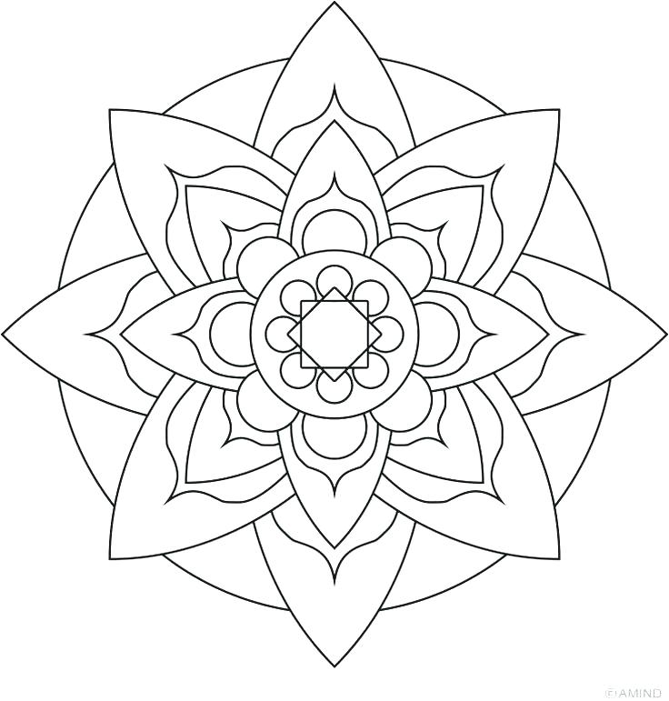Meditation Mandala Coloring Pages Flower Mandala Coloring Pages 736x771 Meditation Mandala Coloring Pages Flower Mandala Coloring Pages