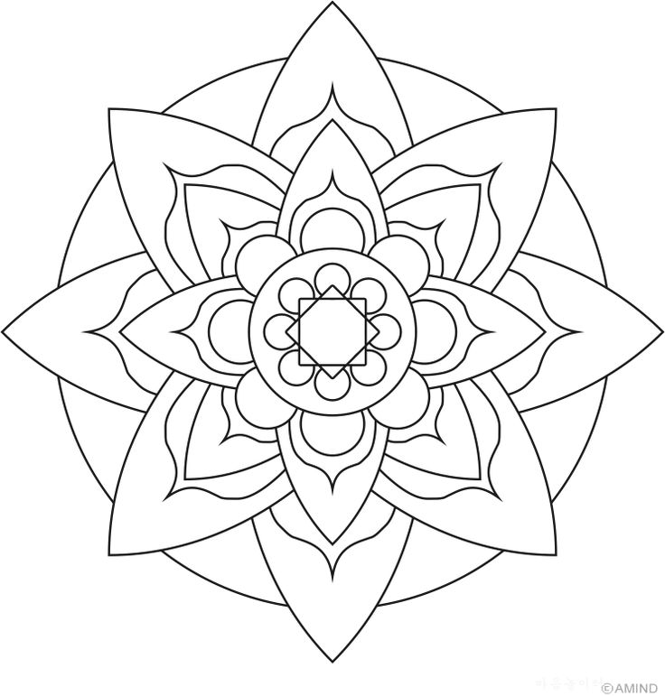 Lotus Flower Mandala Coloring Pages Easy Flower Mandala Coloring 736x771 Lotus Flower Mandala Coloring Pages Easy Flower Mandala Coloring