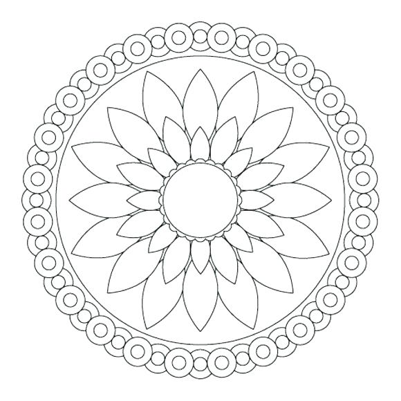 Simple Mandalas To Print And Color Intricate Coloring Page 580x580 Simple Mandalas To Print And Color Intricate Coloring Page