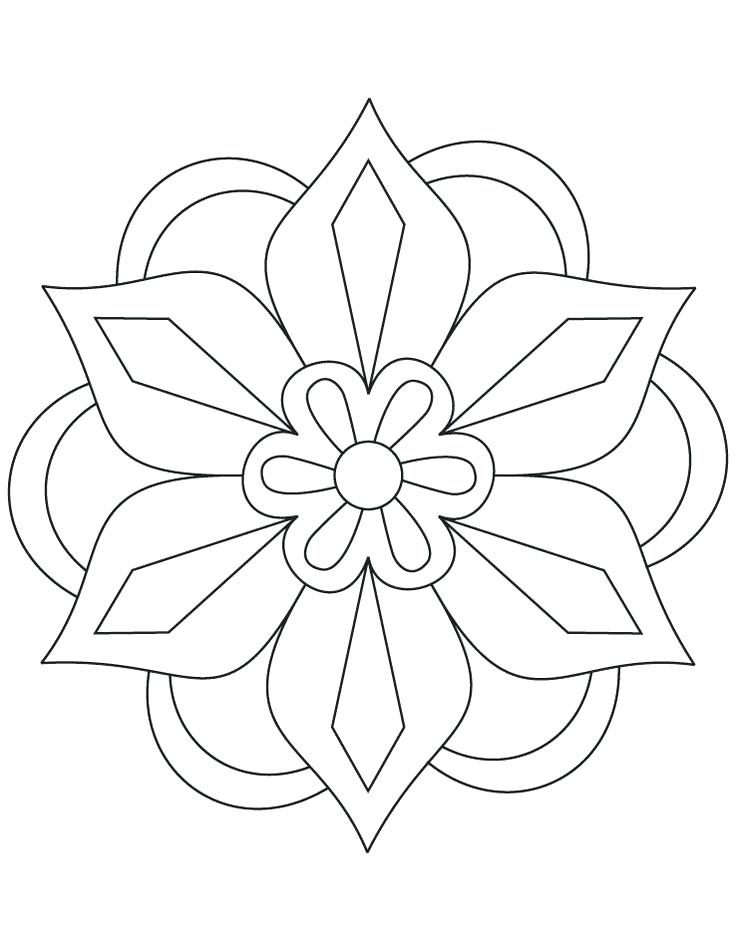 Easy Flower Coloring Pages Patterns Coloring Pages Fbcovers Easy 736x951 Easy Flower Coloring Pages Patterns Coloring Pages Fbcovers Easy