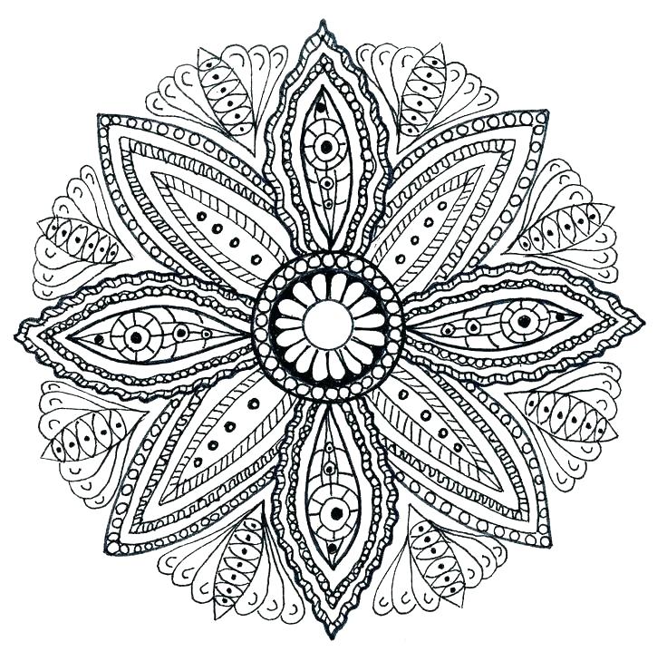 Easy Mandala Coloring Pages Easy Flower Coloring Pages Lotus 736x729 Easy Mandala Coloring Pages Easy Flower Coloring Pages Lotus