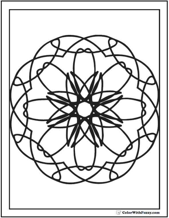 Geometric Coloring Pages To Print And Customize 590x762 Geometric Coloring Pages To Print And Customize