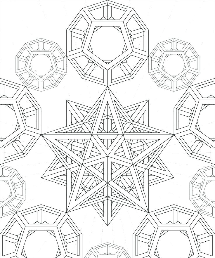 Geometric Coloring Pages For Adults 736x883 Geometric Coloring Pages For Adults