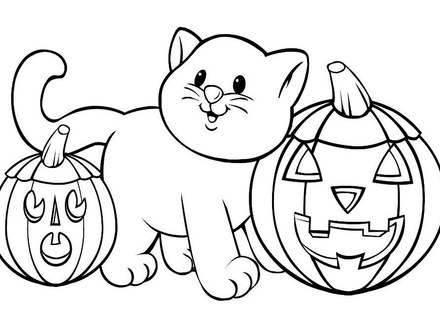Easy Halloween Coloring Pages 40 Free Halloween Coloring Pages 440x330 Easy Halloween Coloring Pages 40 Free Halloween Coloring Pages