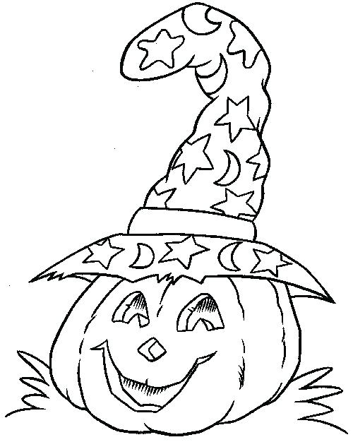 Easy Halloween Coloring Pages 500x626 Easy Halloween Coloring Pages