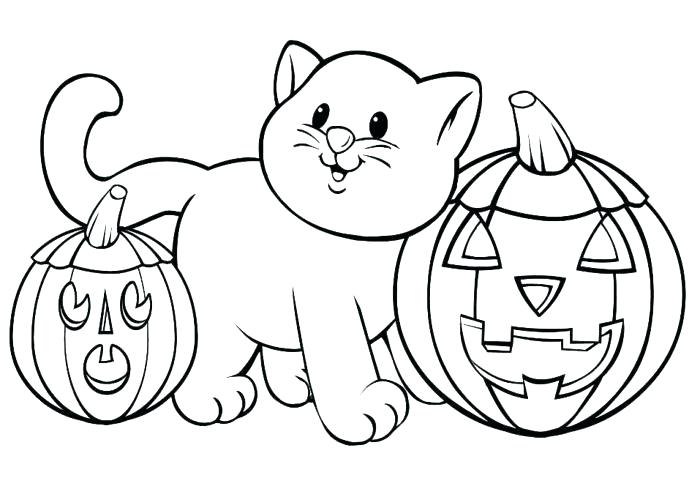 Easy Halloween Coloring Pages 700x489 Easy Halloween Coloring Pages