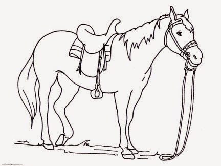 Horse Coloring Pages Easy Kids ~ Printable Coloring Animal 432x324 Horse Coloring Pages Easy Kids ~ Printable Coloring Animal
