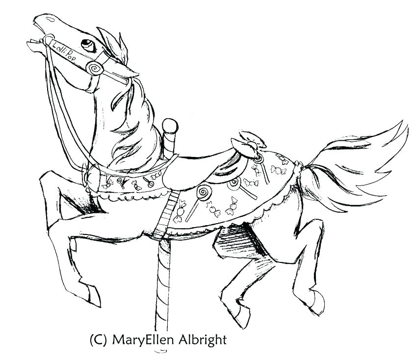 Carousel Horse Coloring Page 850x738 Carousel Horse Coloring Page