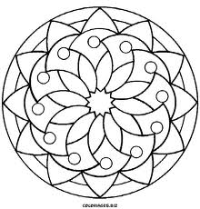 220x230 Easy Mandala Coloring Pages 2