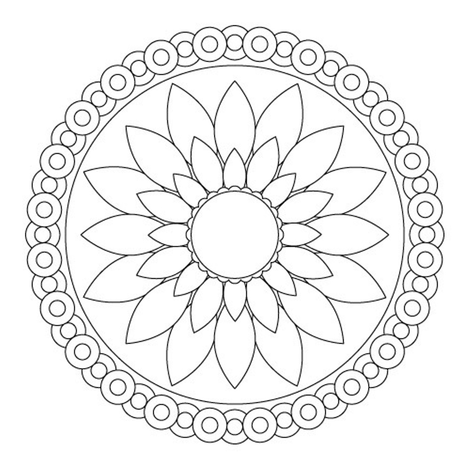 945x945 Easy Mandala Coloring Pages 6 Ideas And Auto Market Me Within