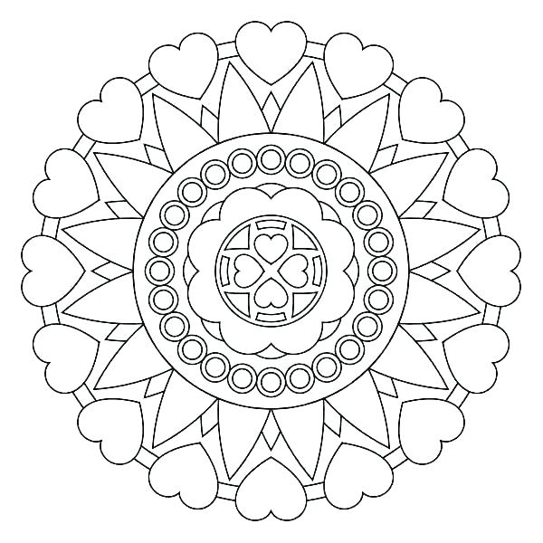 600x600 Easy Mandala Coloring Pages Easy Mandala Coloring Pages Mandala
