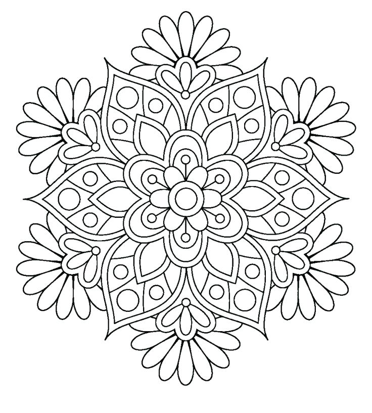 736x817 Easy Mandala Coloring Pages S Pdf Elephant