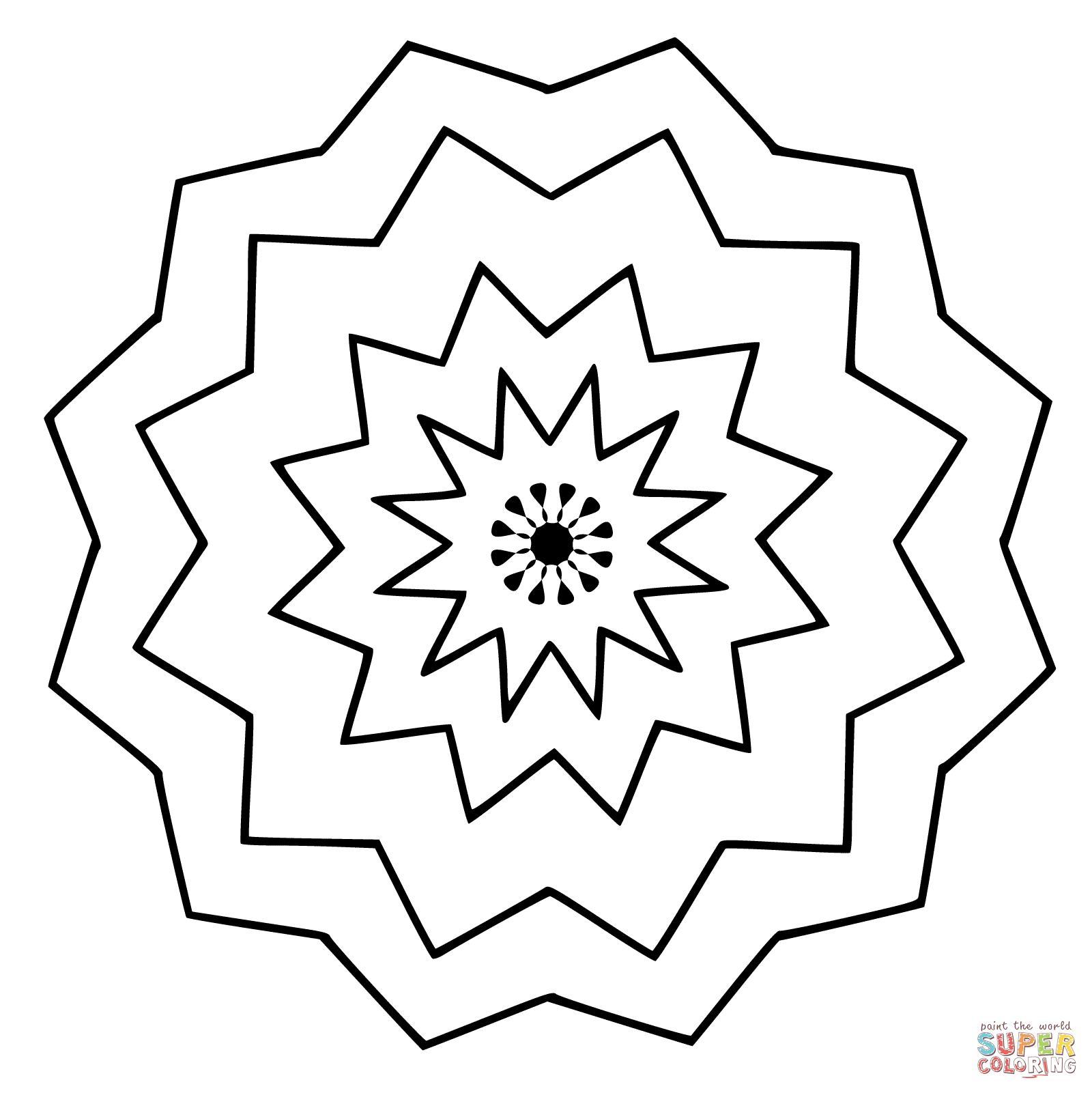 1600x1601 Flower Mandala Coloring Pages
