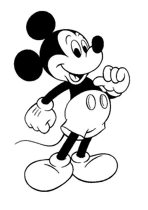 Easy Mickey Mouse Coloring Pages