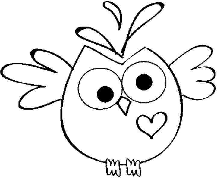 Easy Owl Coloring Pages