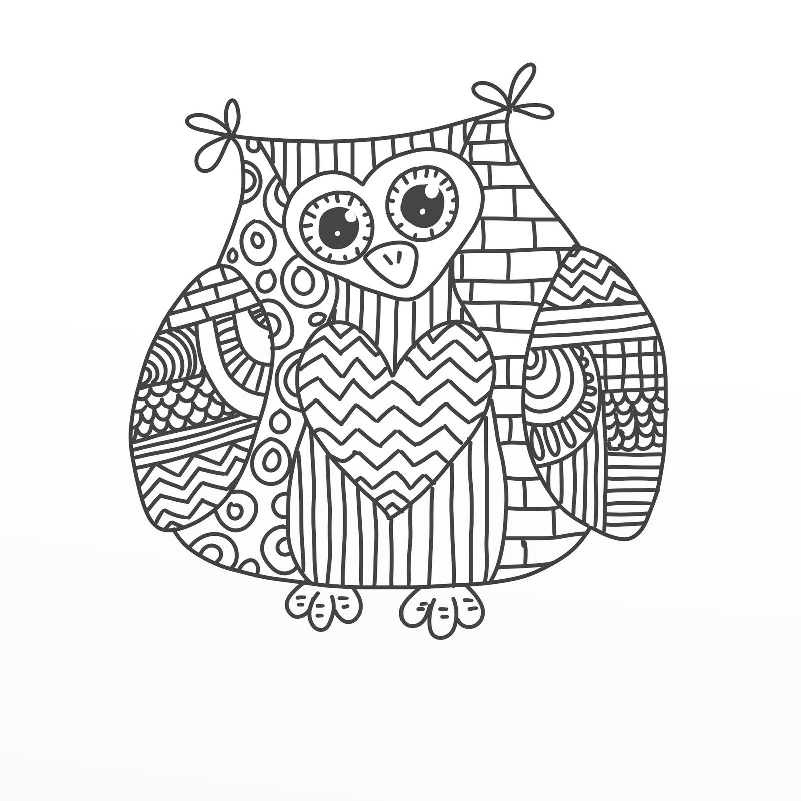 1600x1600 Easy Owl Doodle Doodle Owl Zendoodles Amp Coloriages