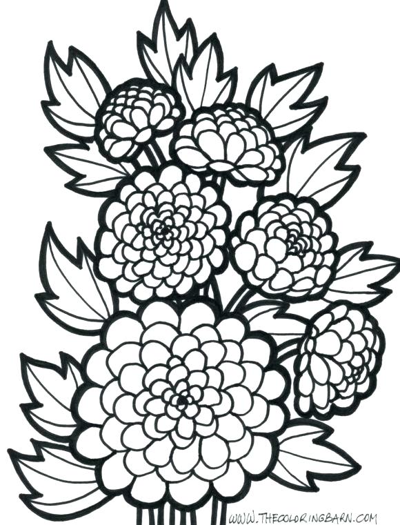 Easy Flower Coloring Pages Best Flower Coloring Pages Ideas 580x761 Easy Flower Coloring Pages Best Flower Coloring Pages Ideas