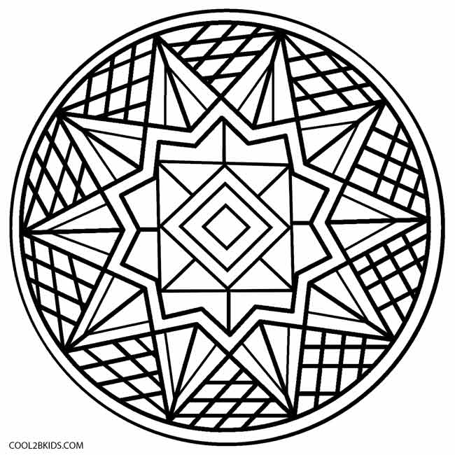 650x650 Printable Kaleidoscope Coloring Pages For Kids Cool2bkids