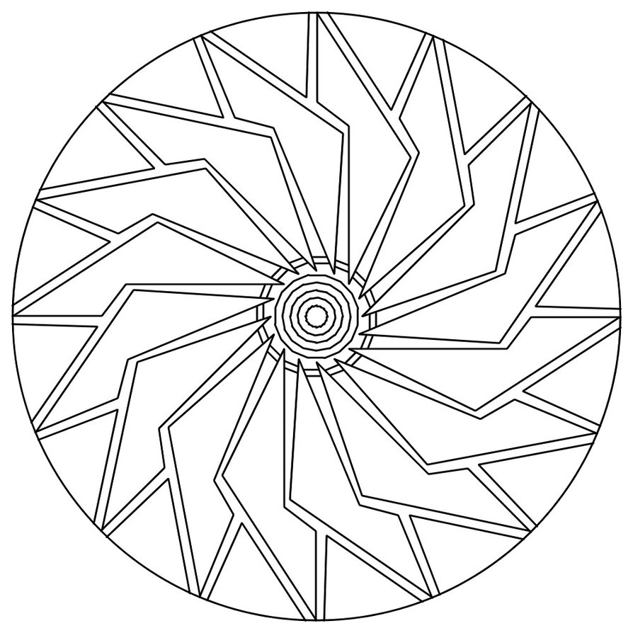 894x894 Simple Mandala Coloring Pages Adult