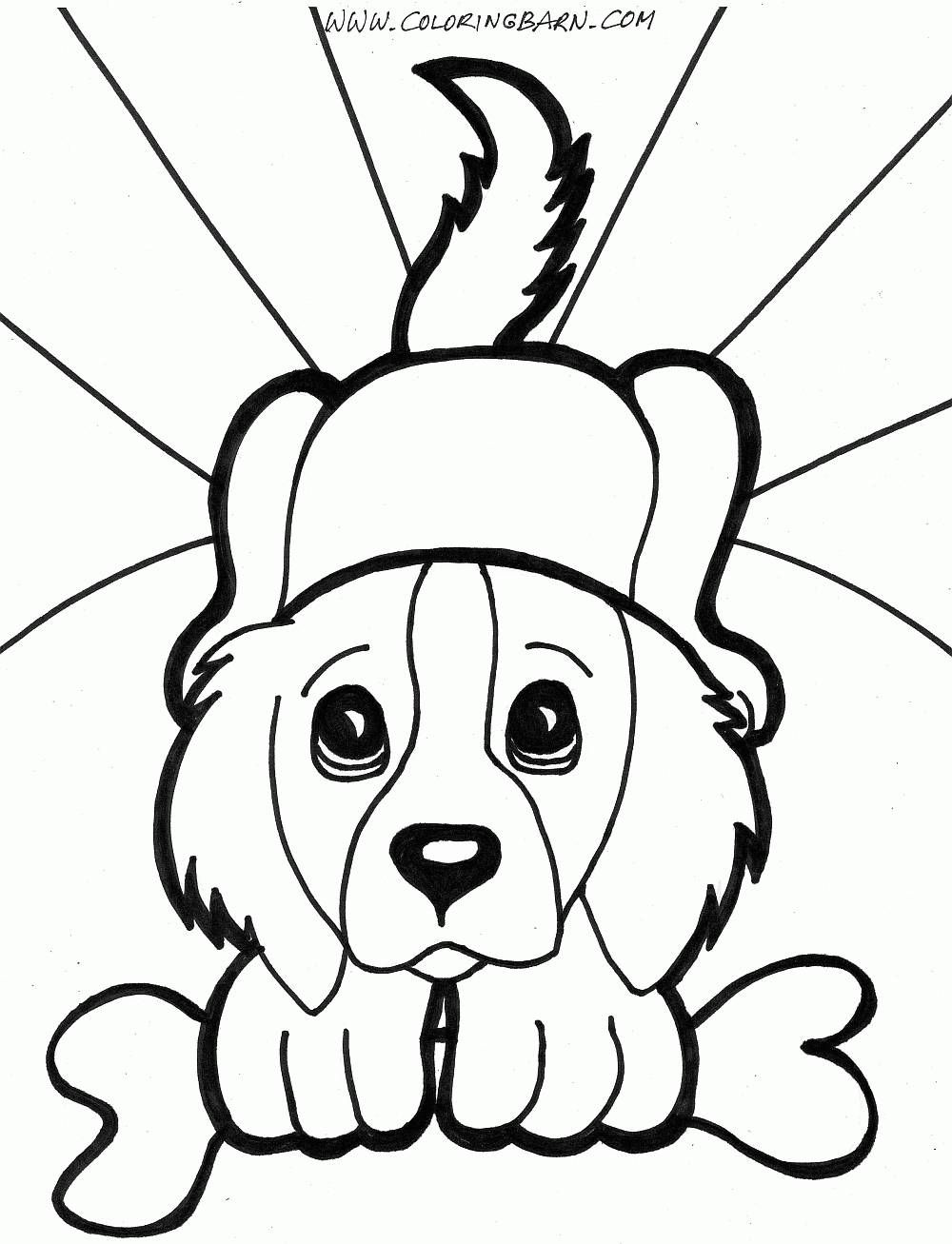 Simple Animal Drawing Puppy Coloring Pages For All Agespuppy 1000x1307 Simple Animal Drawing Puppy Coloring Pages For All Agespuppy