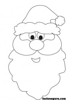 Easy Santa Coloring Pages