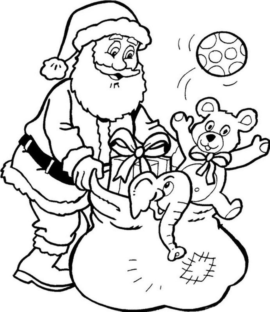 Easy Santa Coloring Page Coloring Pages
