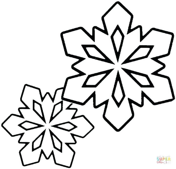 719x691 Snow Flake Coloring Page Click The Two Little Snowflakes Coloring
