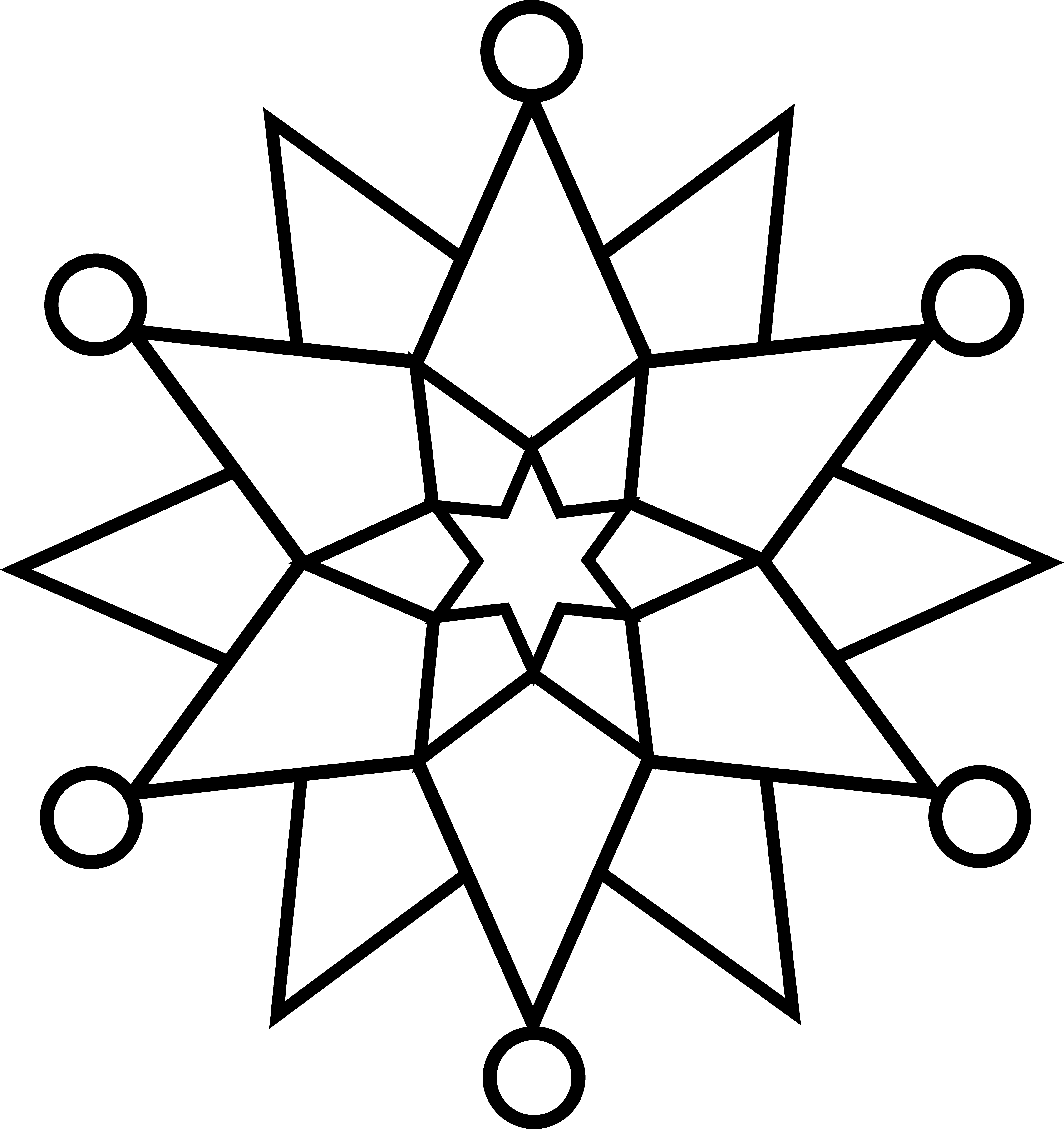 4472x4742 Snowflake Coloring Pages