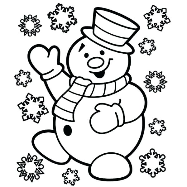 600x600 Easy Snowman Coloring Pages As Well As Snowman Is Skiing 754