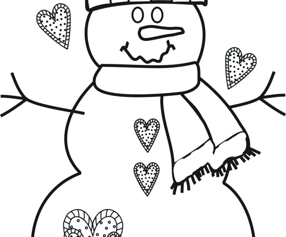 928x768 Snowman Coloring Page For Kids Snowman Coloring Pages For Kids