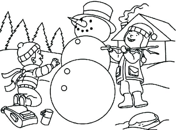 580x428 Coloring Page Snowman Coloring Page Snowman Making Snowman