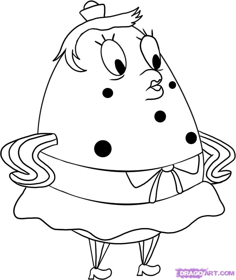 Spongbob Coloring Spongebob Character Drawings With Coor 772x917 Spongbob Coloring Spongebob Character Drawings With Coor