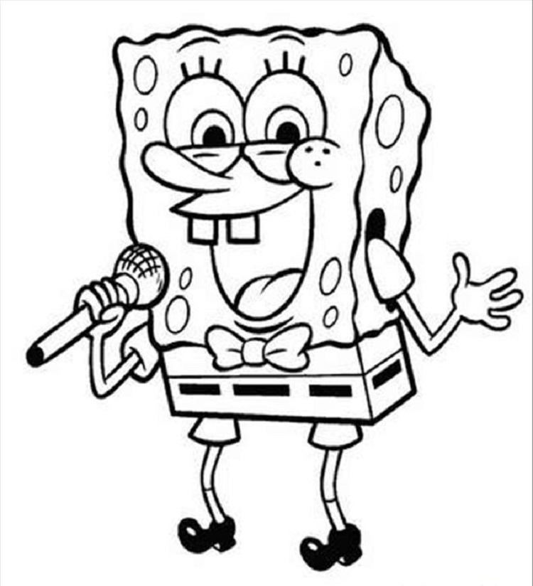 Easy Spongebob Coloring Pages 750x824 Easy Spongebob Coloring Pages
