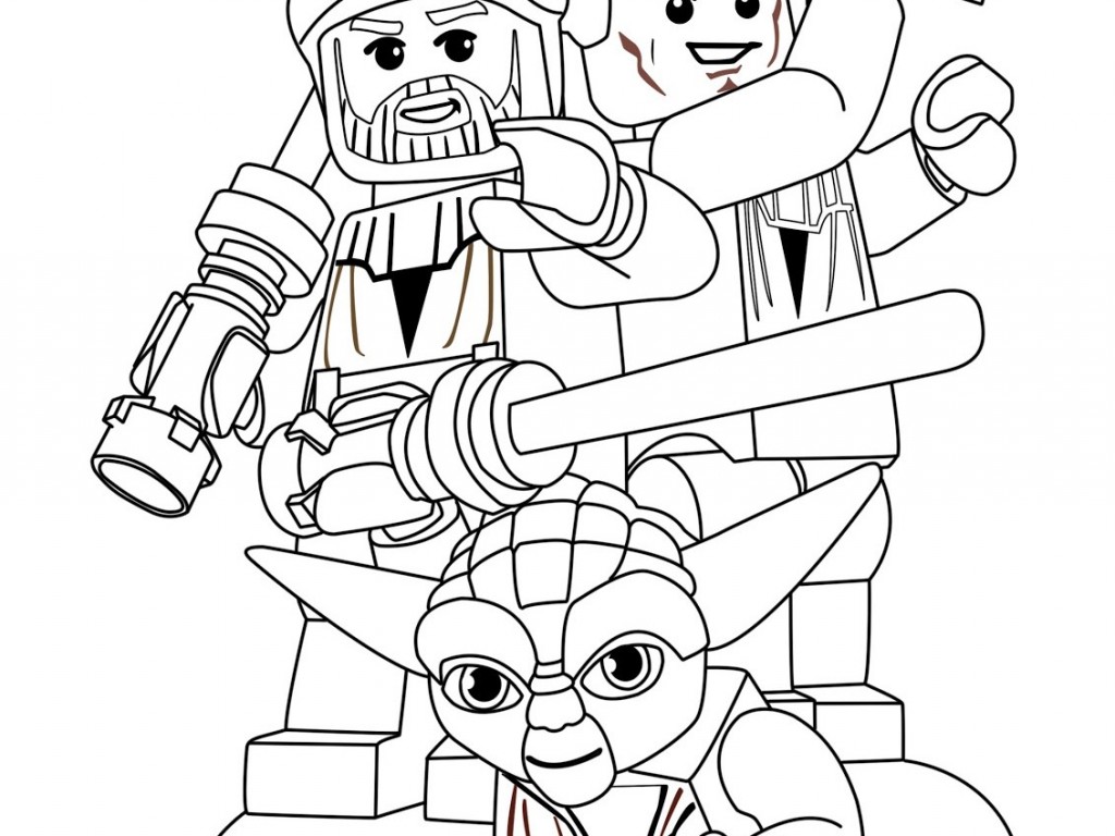 1024x768 Lego Star Wars Coloring Page Free Printable