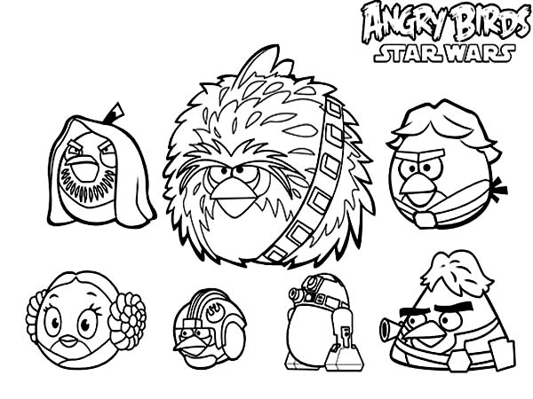 600x450 Star Wars Angry Birds Coloring Pages Angry Birds Star Wars