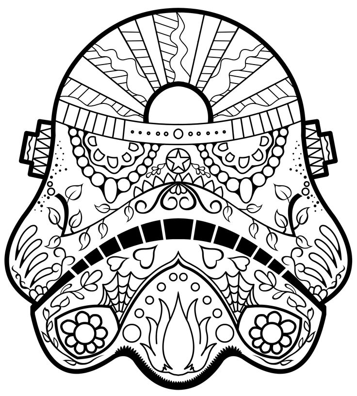736x816 Day Of The Dead Star Wars Coloring Pages