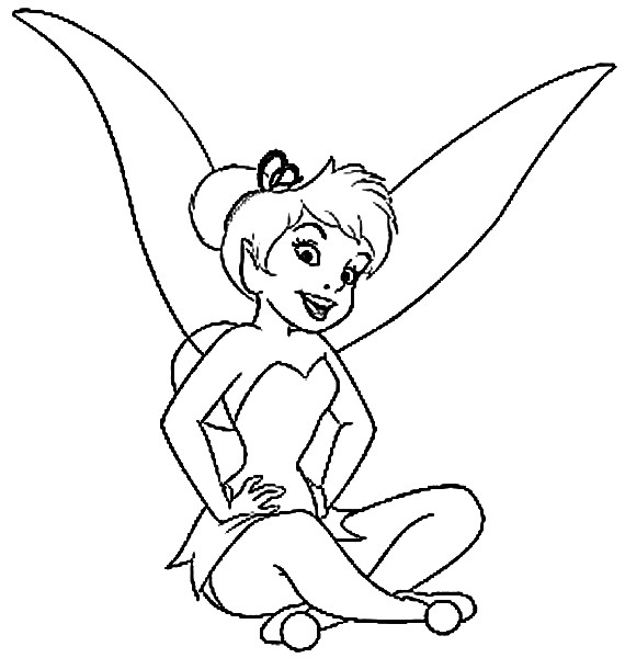 Tinkerbell Coloring Pages 570x600 Tinkerbell Coloring Pages