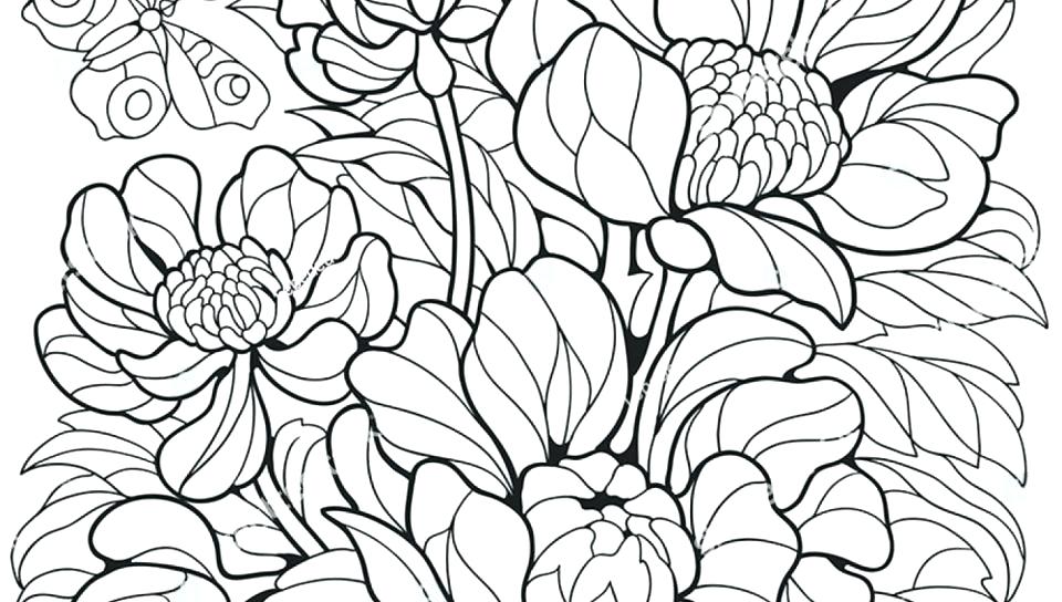 960x544 Easy Printable Flower Coloring Pages Kids Coloring Easy Spring