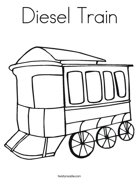 468x605 Diesel Train Coloring Page