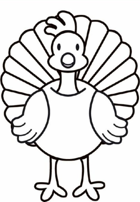 580x836 Thankful Turkey Coloring Pages Printable Thanksgiving Thankful