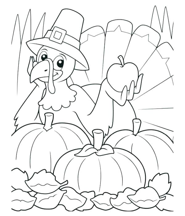 600x700 Turkey Coloring Pages For Kids Thanksgiving Turkey Feathers