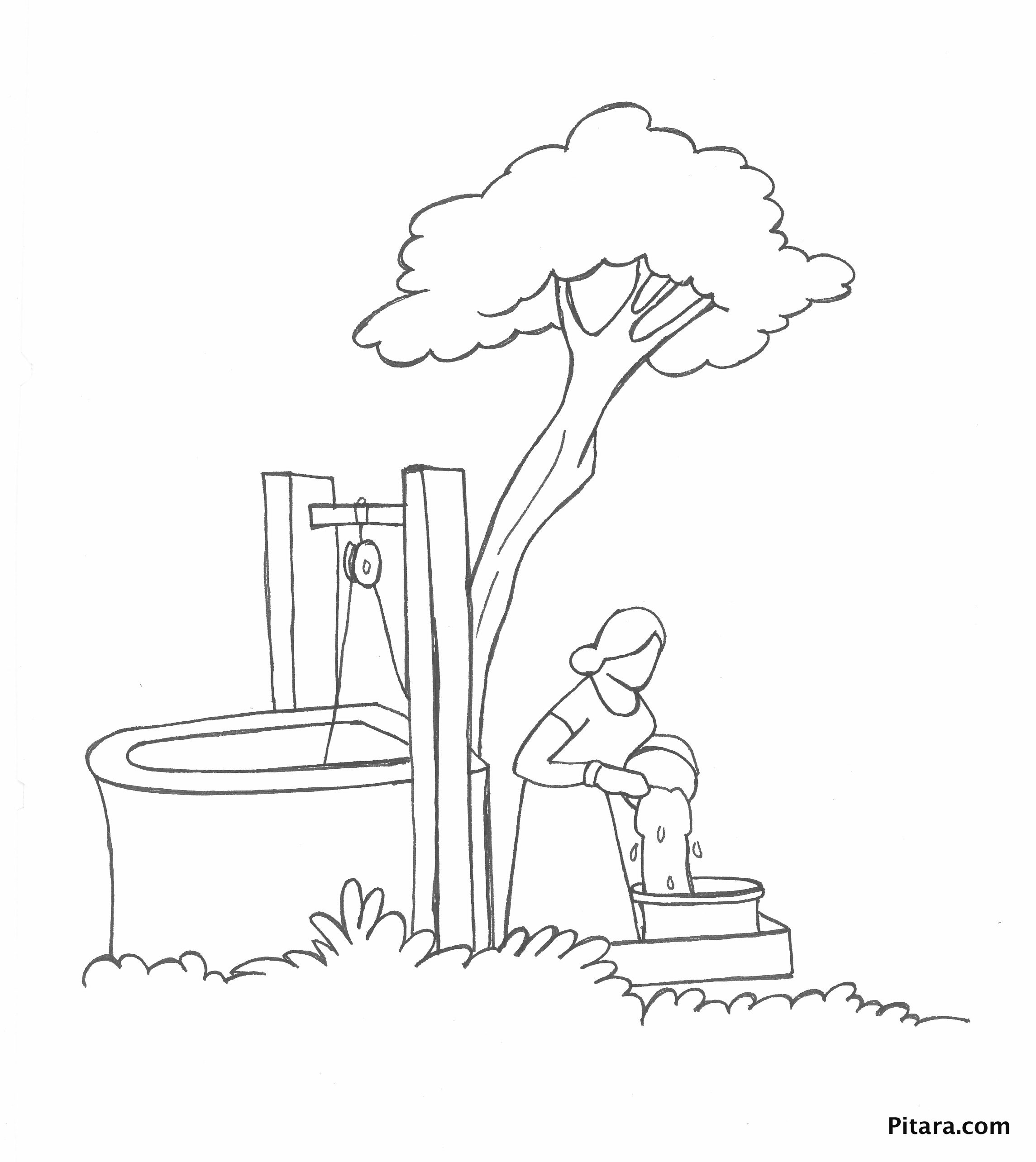 Indian Village People Coloring Pages Pitara Kids Network 2289x2568 Indian Village People Coloring Pages Pitara Kids Network