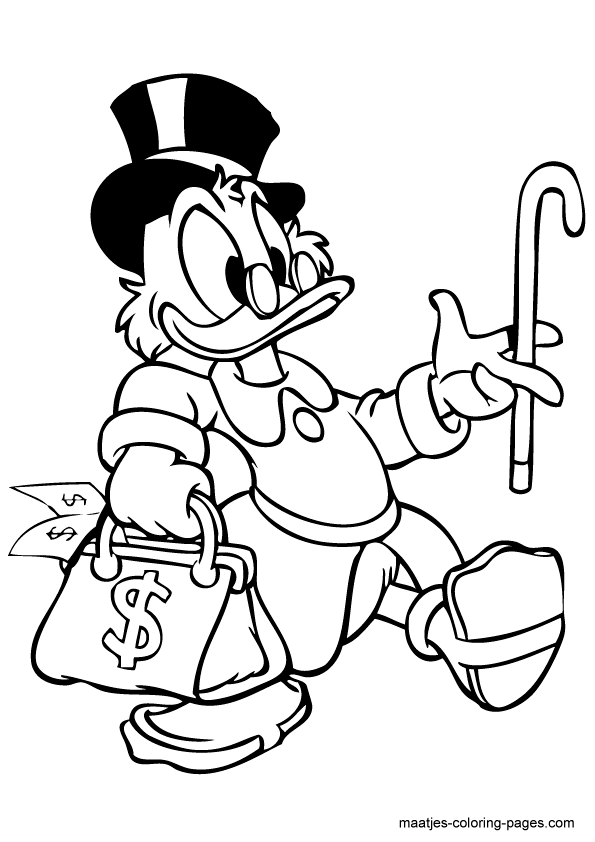 Scrooge Mcduck Coloring Pages Economics Scrooge 595x842 Scrooge Mcduck Coloring Pages Economics Scrooge
