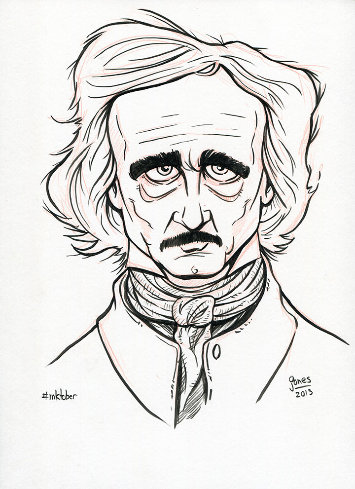Inktober 4 Edgar Allan Poe By Atlantajones 720x991 Inktober 4 Edgar Allan Poe By Atlantajones