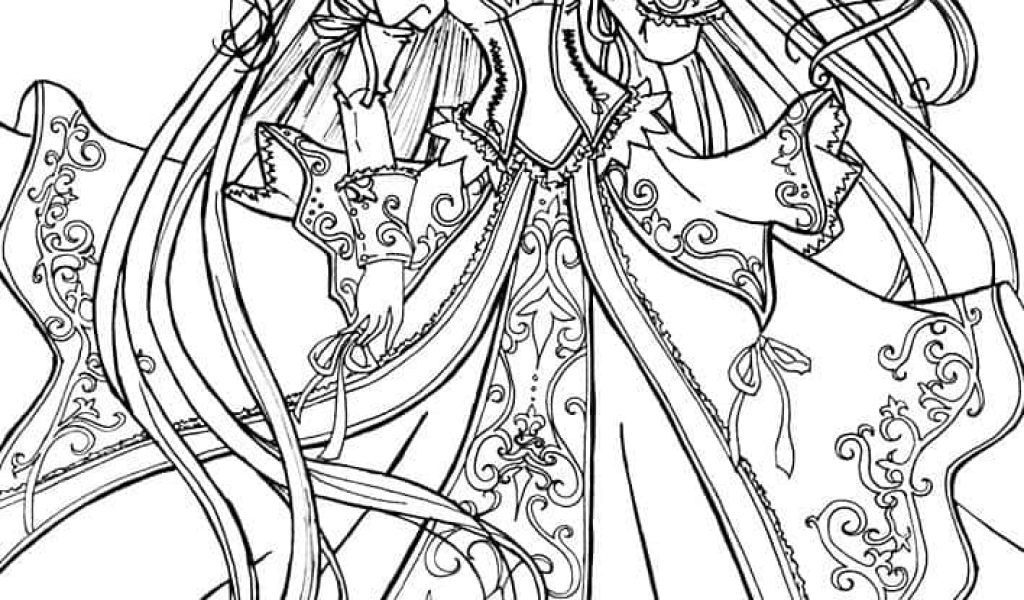 1024x600 Anime Princess Coloring Pages On Anime Coloring Pages